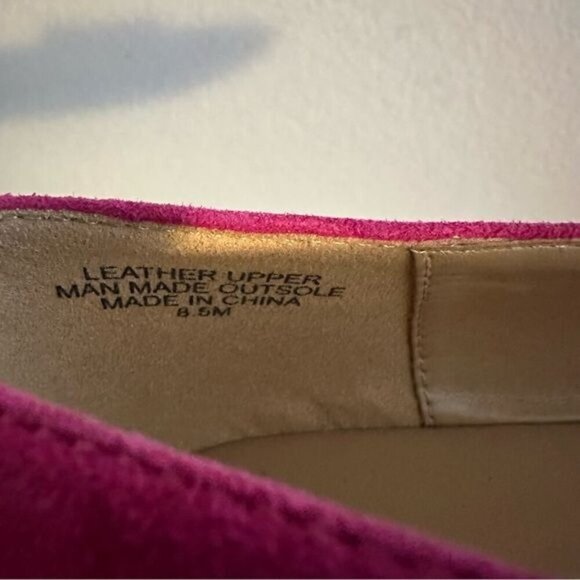 Barbiecore Talbots Pink FRANCESCA RHINESTONE DRIVING FLATS SUEDE Loafers Sz 8.5 - Picture 10 of 10